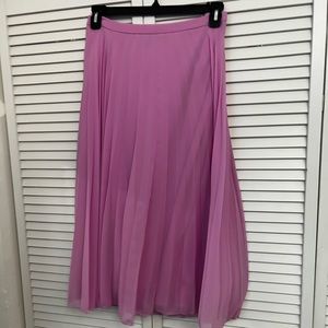 ASOS US 16 pink pleated midi skirt